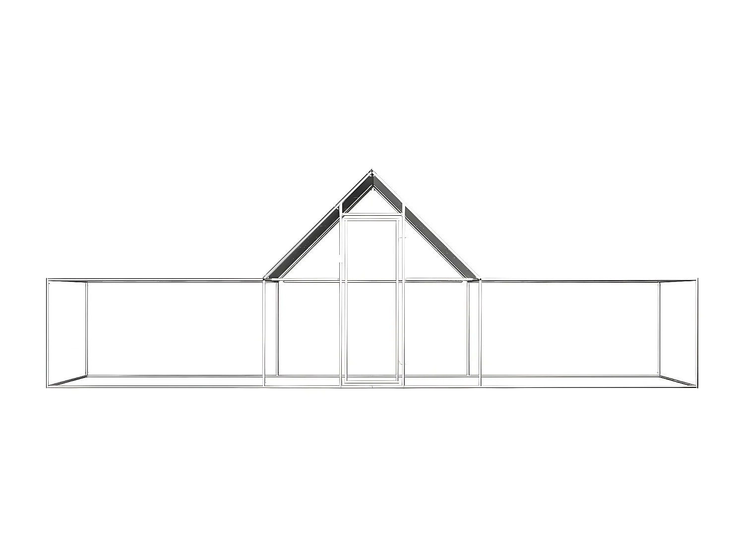Poulailler 6 x 2 x 2 m Acier galvanisé RG3Q76545