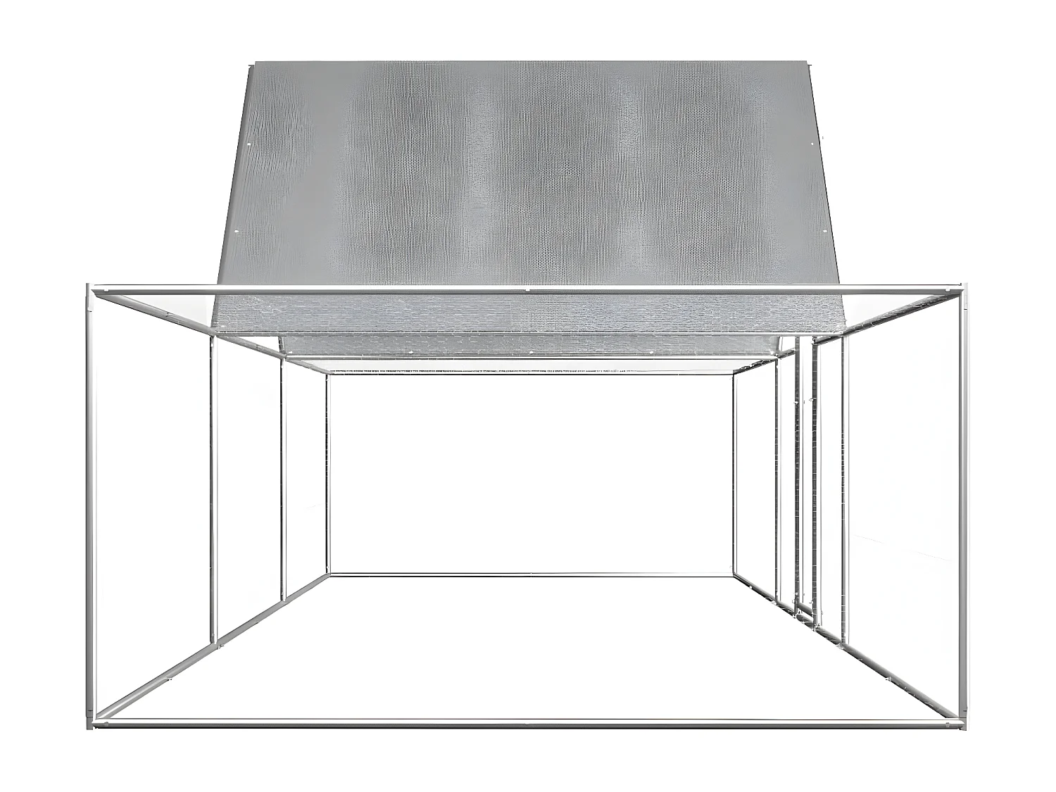 Poulailler 6 x 2 x 2 m Acier galvanisé RG3Q76545