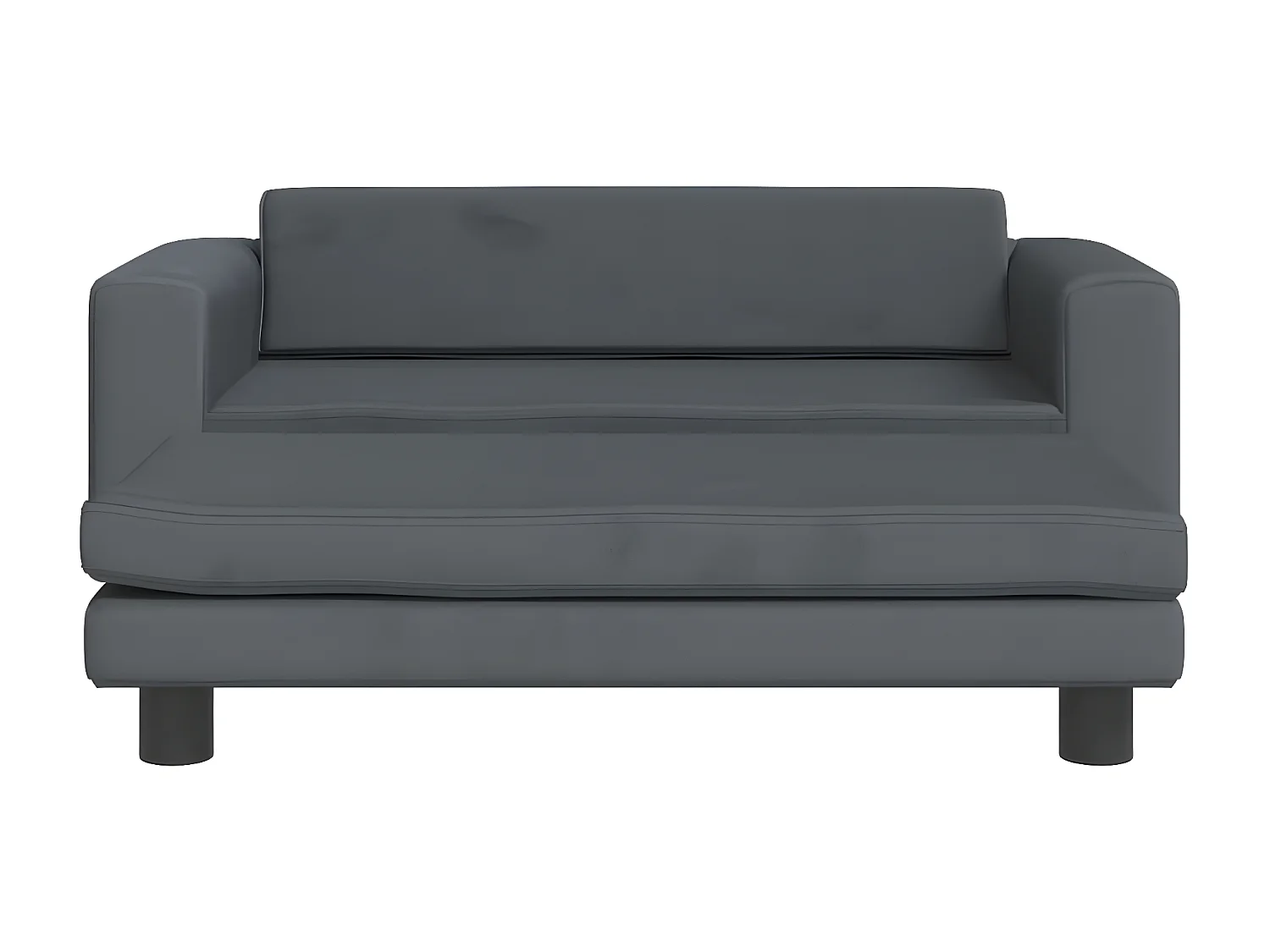 Cama para cães com extensão 100x50x30 cm veludo cinzento-escuro PT458166