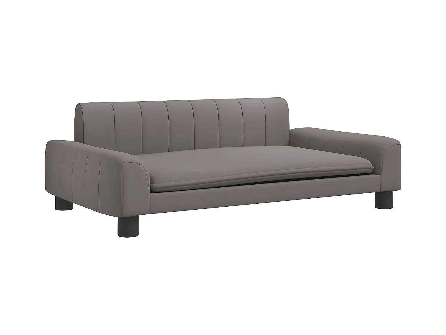 Cama para perros de tela gris taupe 90x53x30 cm ES447614