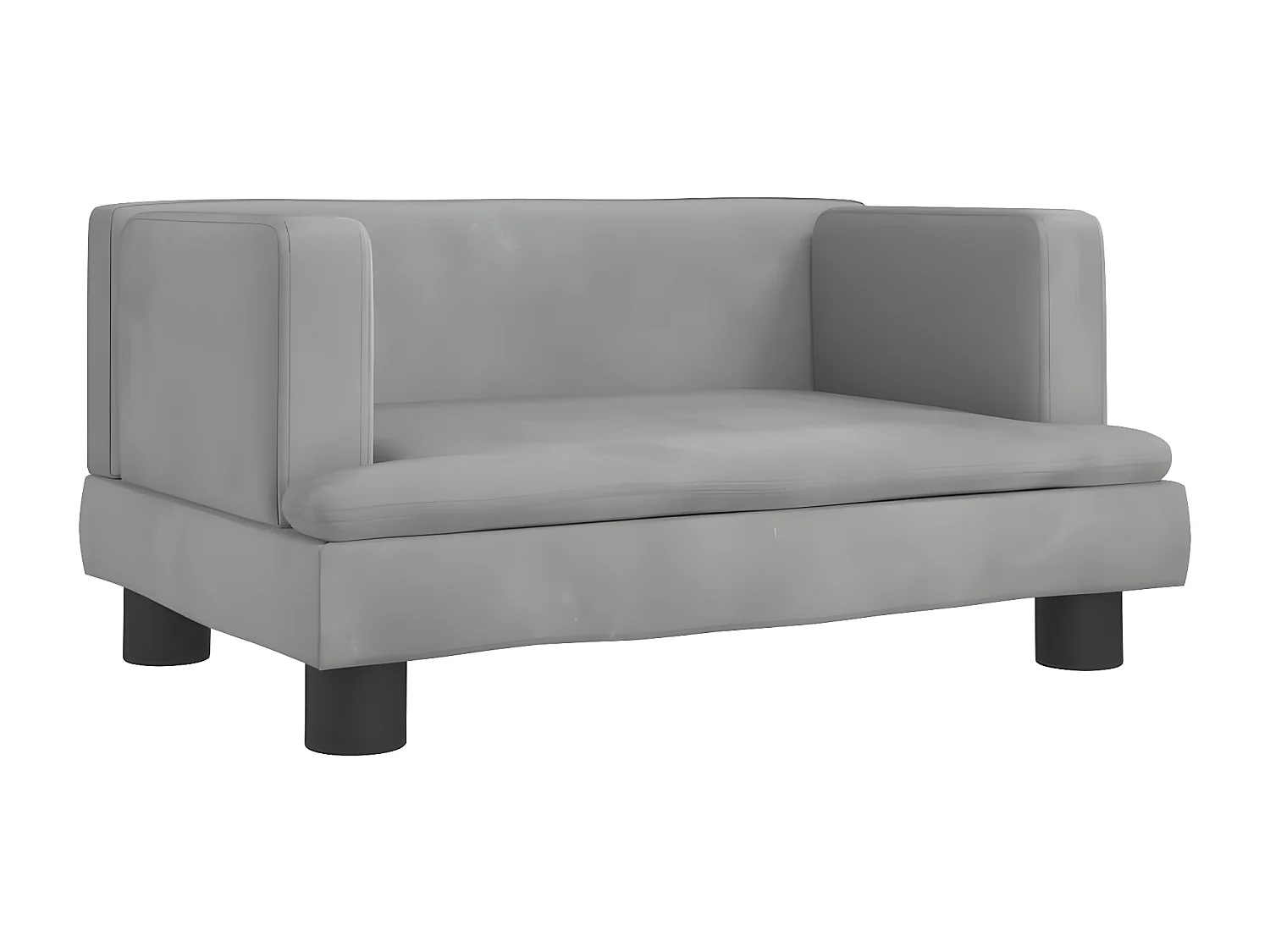 Canapé pour chien gris clair 60x40x30 cm velours RG3Q45503