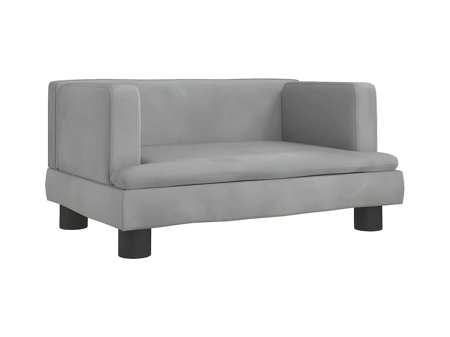 Canapé pour chien gris clair 60x40x30 cm velours RG3Q45503