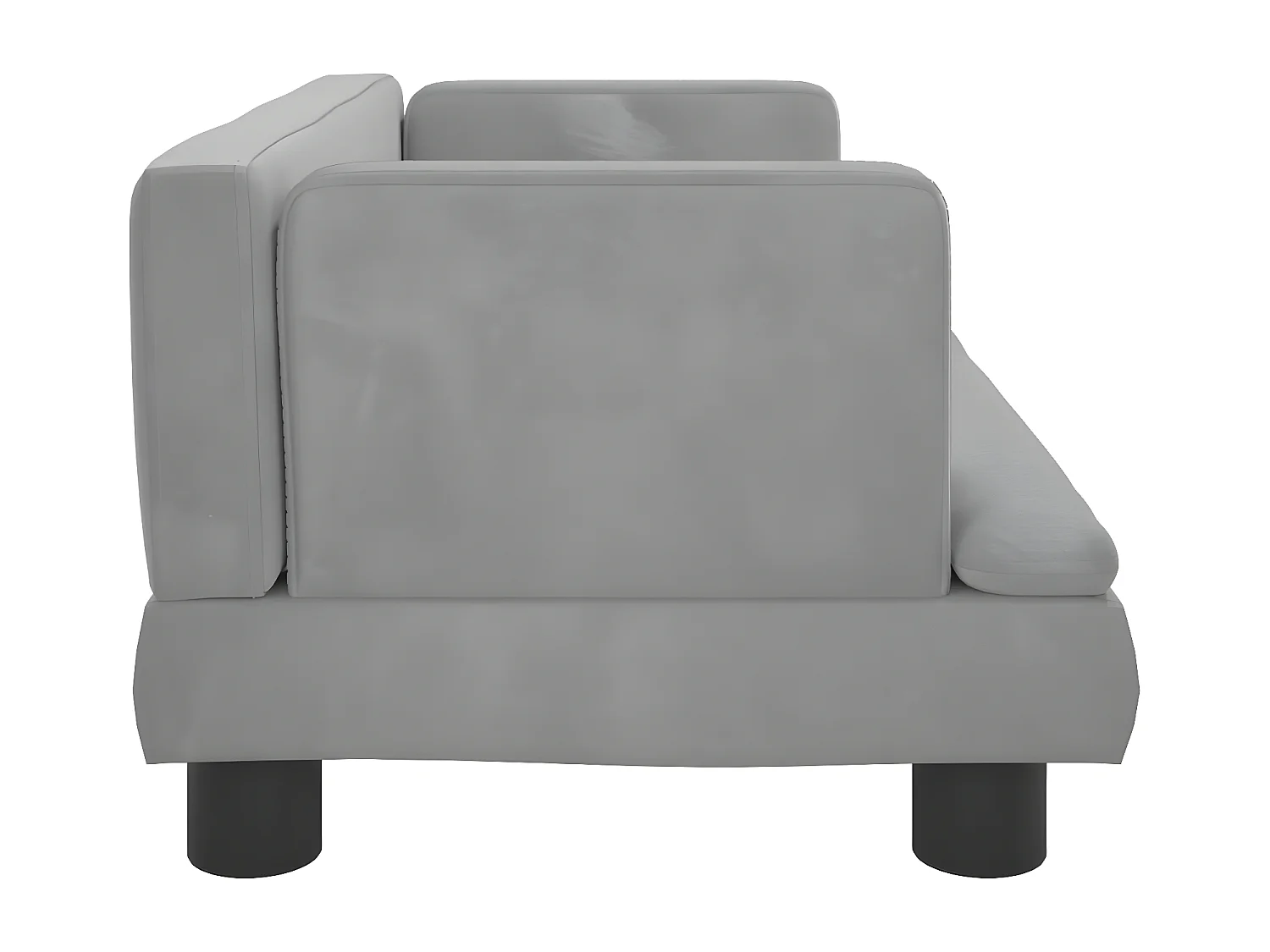 Cama para cães 60x40x30 cm veludo cinzento-claro PT947034
