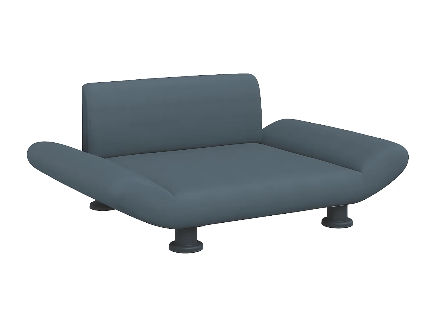 Canapé pour chien gris foncé 70x45x28 cm tissu RG3Q78464