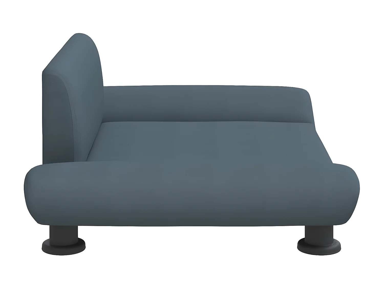 Canapé pour chien gris foncé 70x45x28 cm tissu RG3Q78464