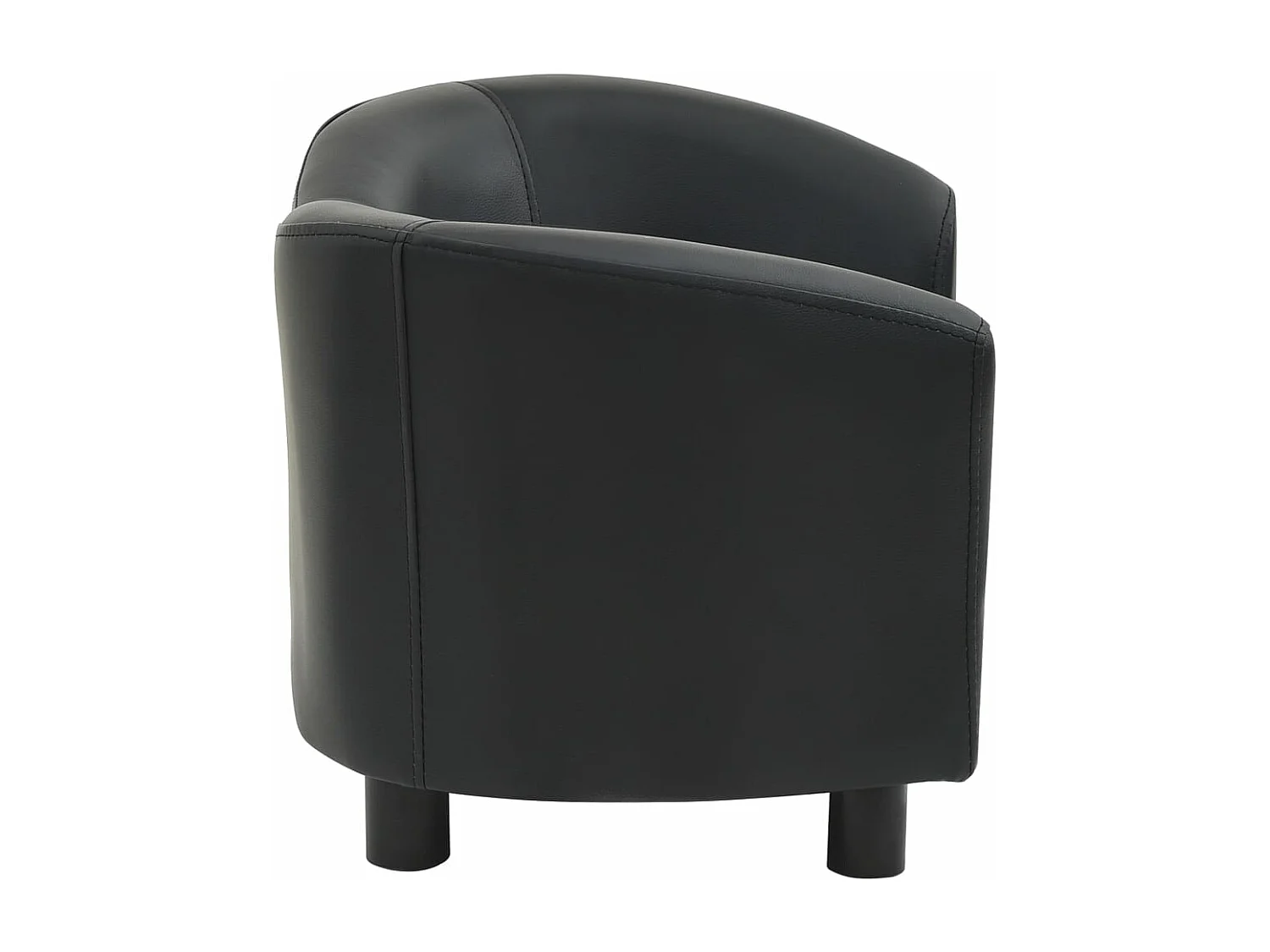 Sofá para cães 67x41x39 cm couro artificial preto PT431417