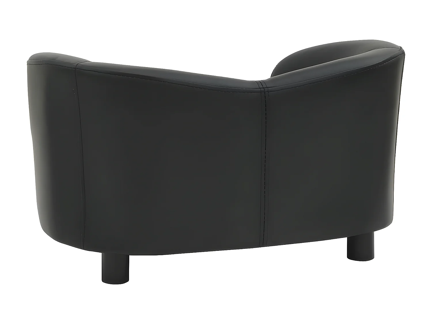 Sofá para perros cuero sintético negro 67x41x39 cm ES316027