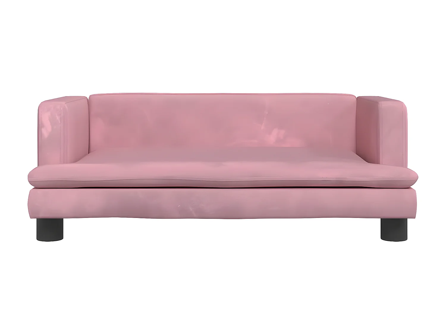 Cama para perros de terciopelo rosa 80x45x30 cm ES719840