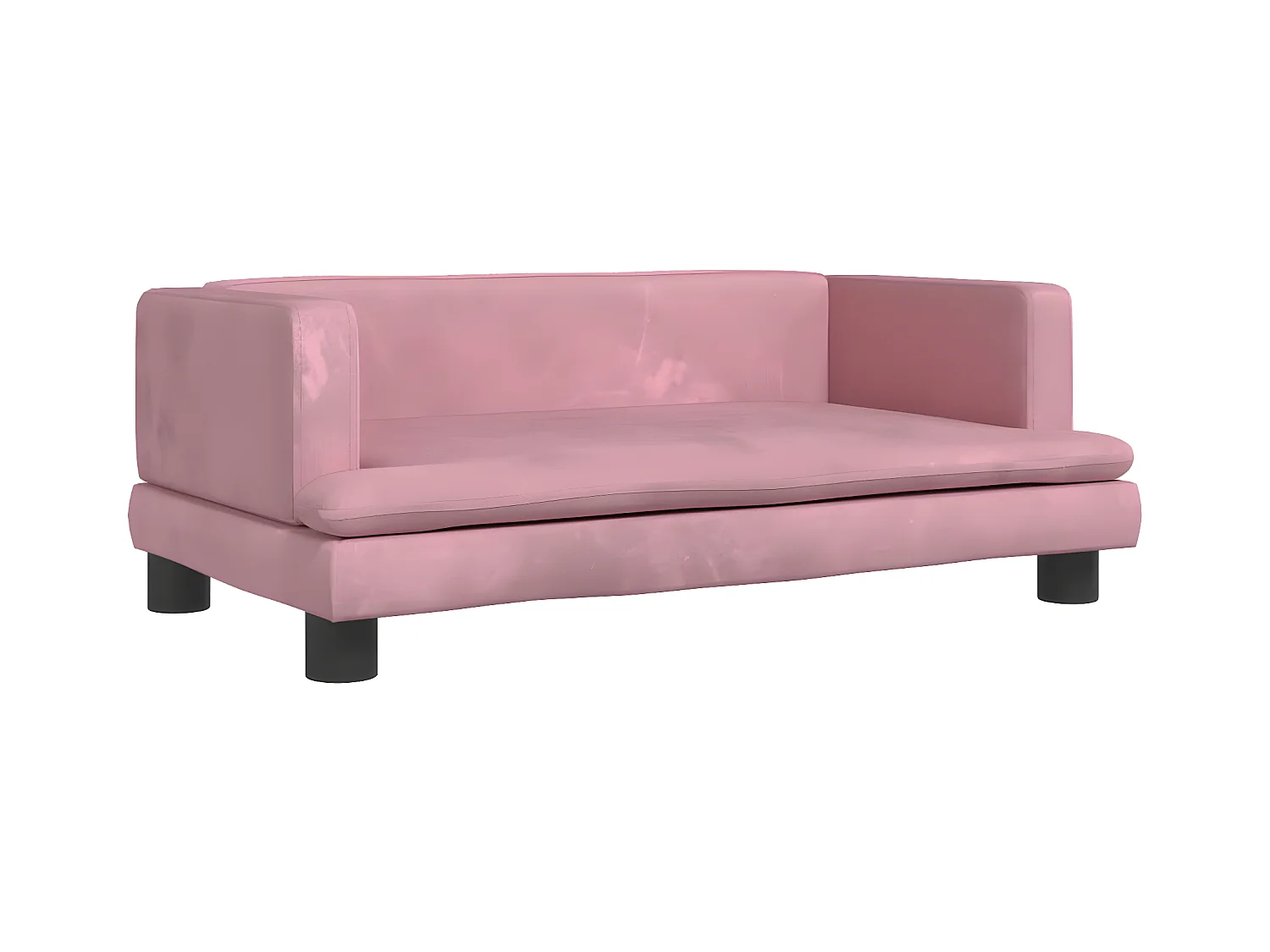 Canapé pour chien rose 80x45x30 cm velours RG3Q72450