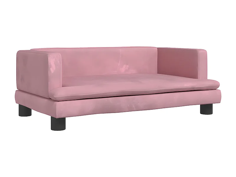 Canapé pour chien rose 80x45x30 cm velours RG3Q72450