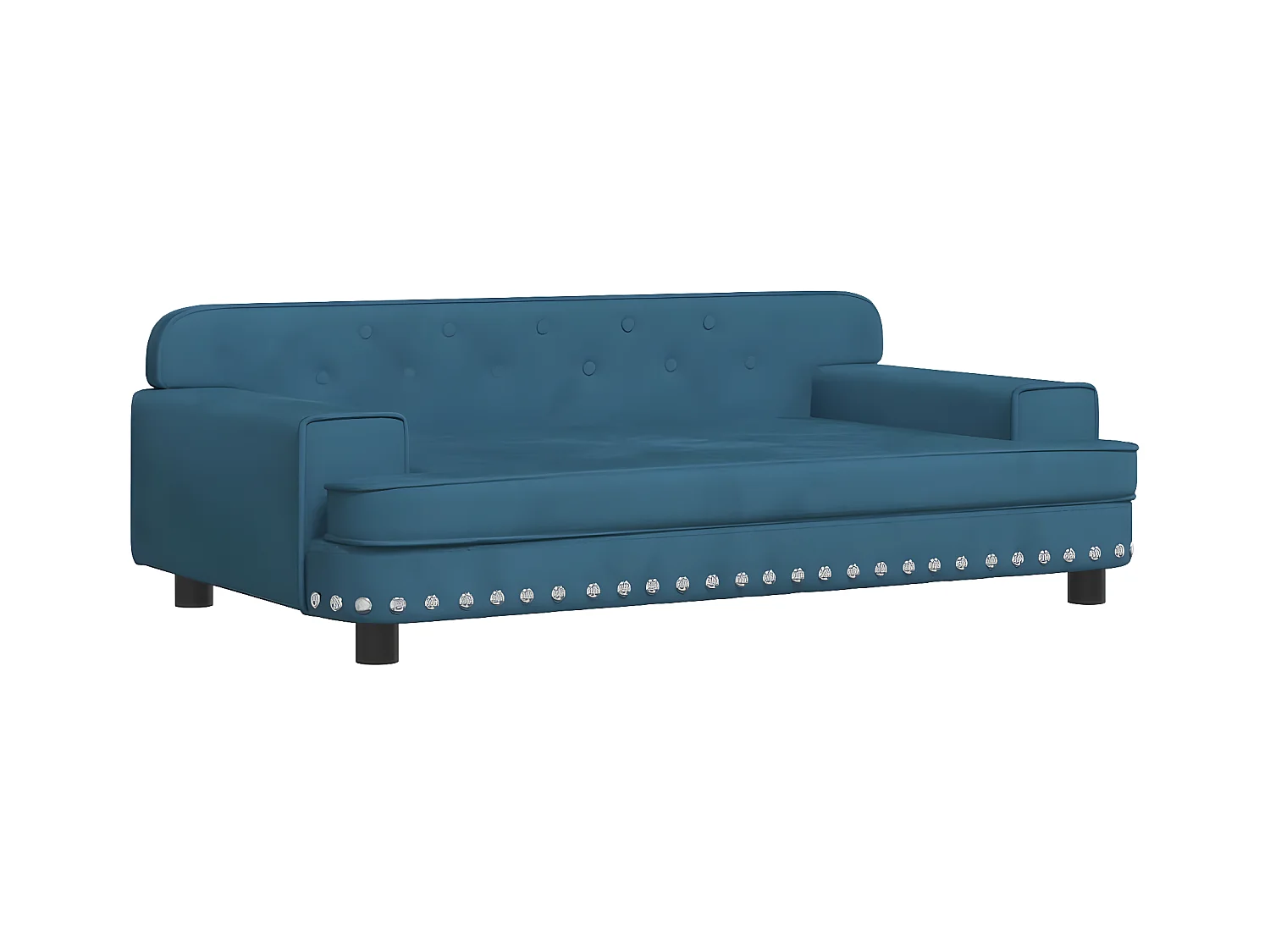 Canapé pour chien bleu 90x53x30 cm velours RG3Q35080