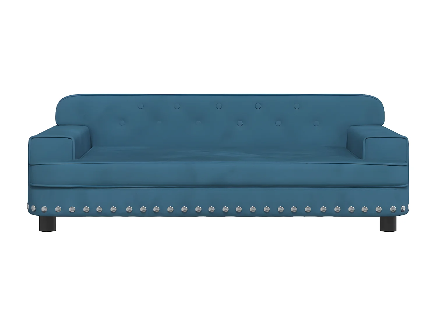 Cama para perros de terciopelo azul 90x53x30 cm ES897287