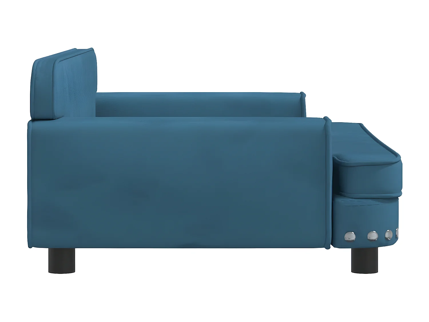 Cama para perros de terciopelo azul 90x53x30 cm ES897287