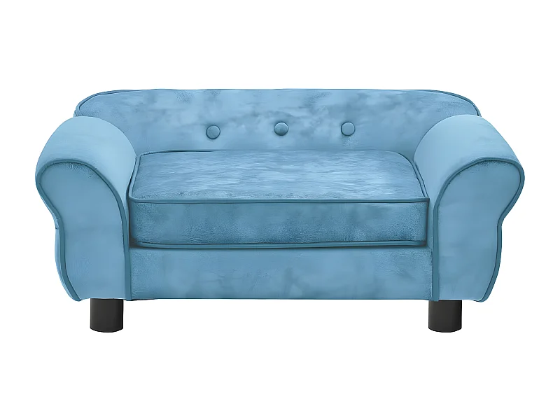Sofá para cães 72x45x30 cm pelúcia turquesa PT274801
