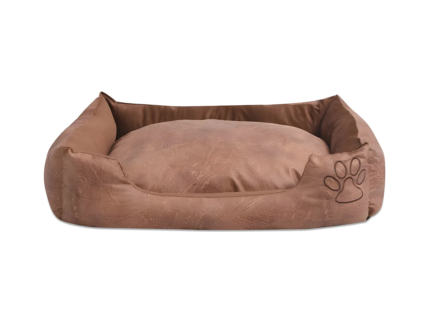 Canapé pour chiens avec coussin Cuir artificiel PU Taille M Beige RG3Q25765