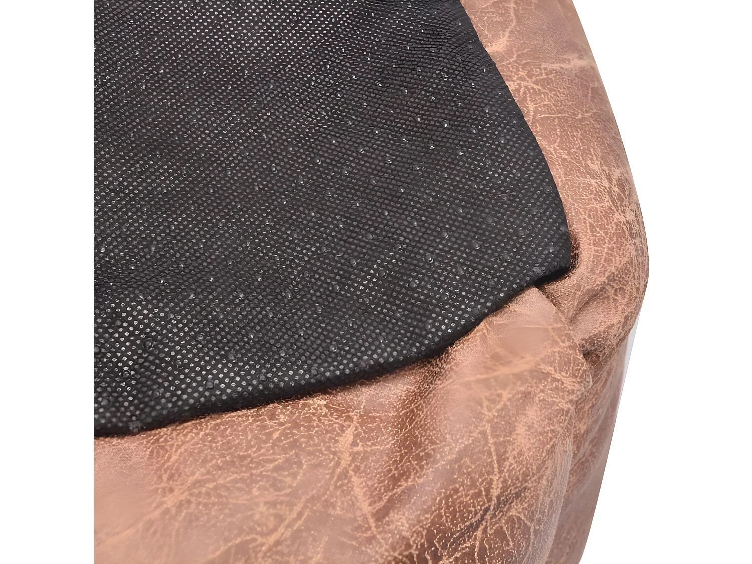 Cama para perro con cojín PU cuero artificial talla M beige ES931949