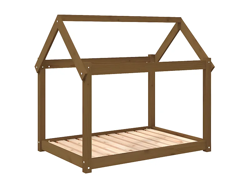 Canapé pour chien Marron miel 101x70x90 cm Bois de pin solide RG3Q51993