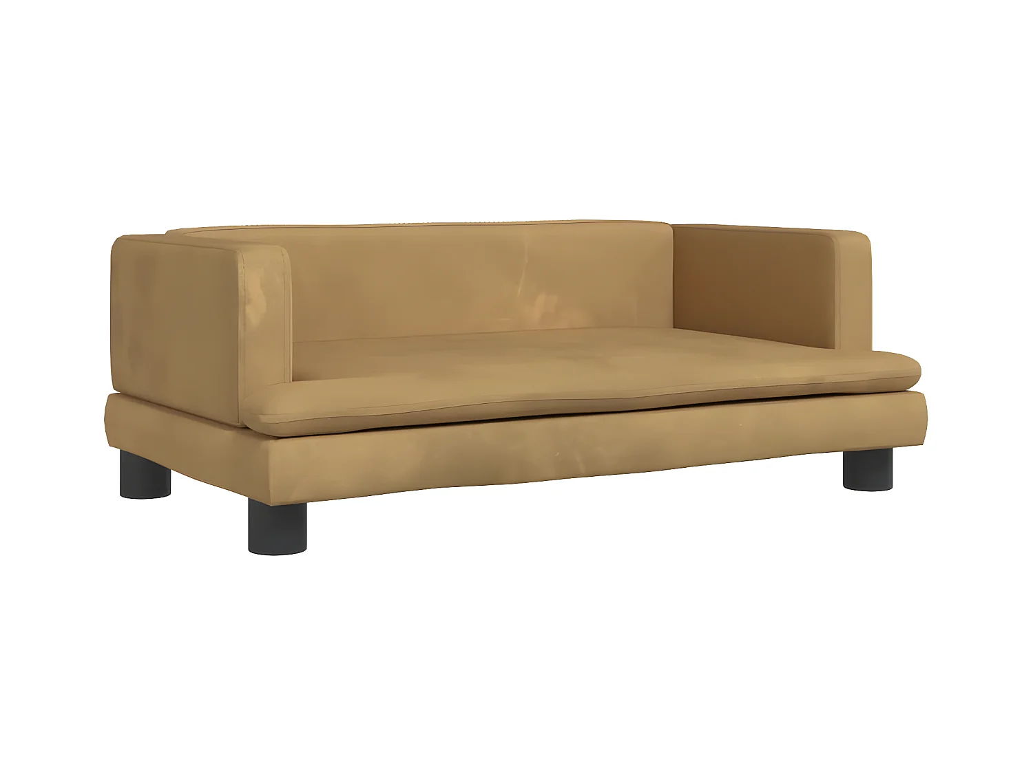 Canapé pour chien marron 80x45x30 cm velours RG3Q64321