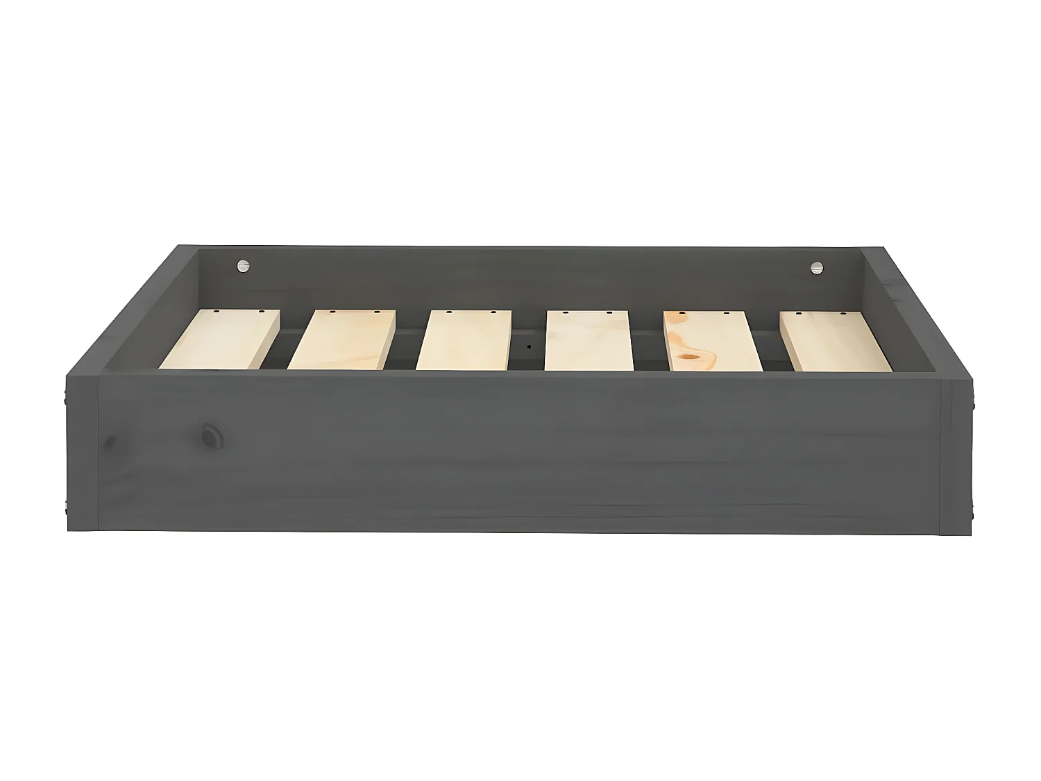 Cama para cães 51,5x44x9 cm madeira de pinho maciça cinza PT411921