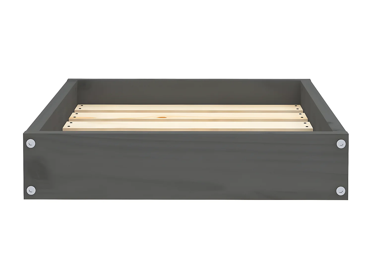 Cama para cães 51,5x44x9 cm madeira de pinho maciça cinza PT411921