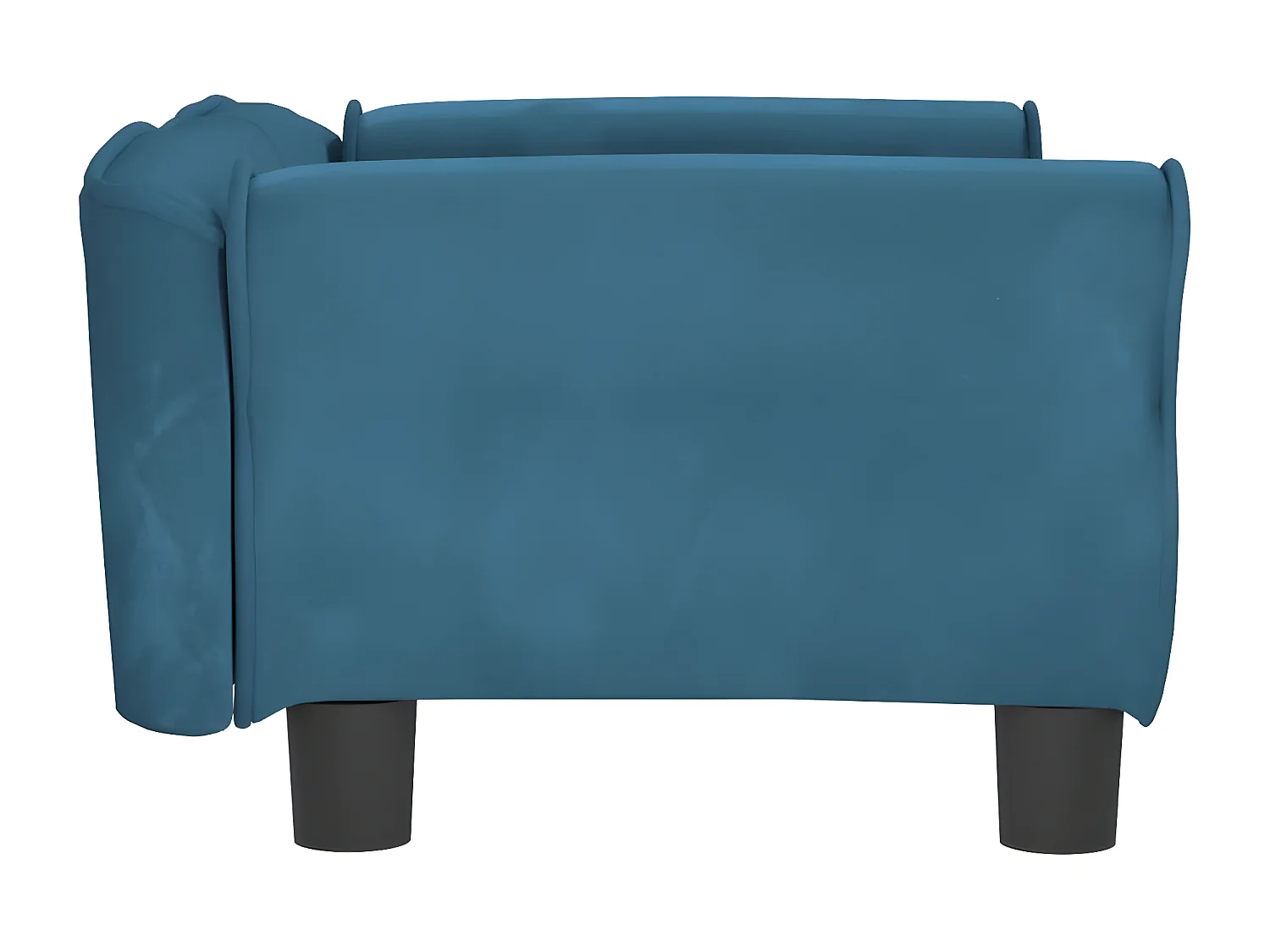 Cama para perros de terciopelo azul 70x45x30 cm ES429951