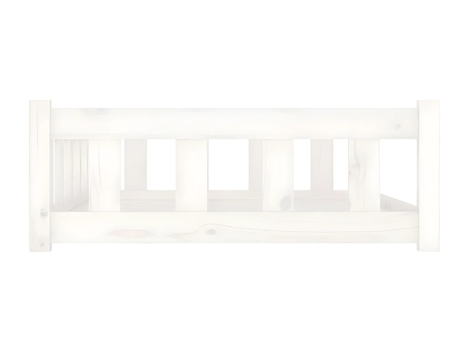 Cama para cães 105,5x75,5x28 cm madeira de pinho maciça branco PT310601