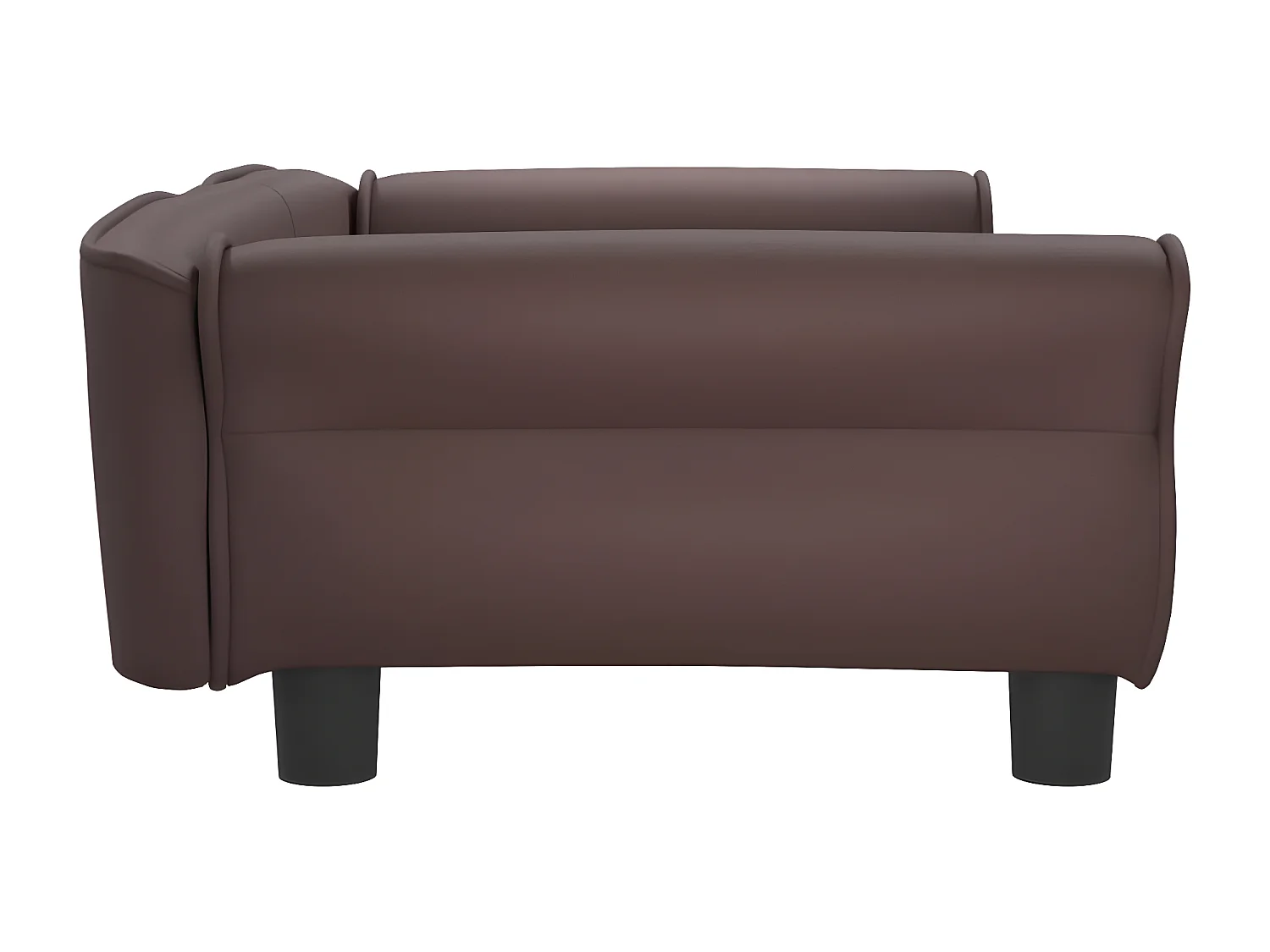 Cama para perros de cuero sintético marrón 95x55x30 cm ES601172