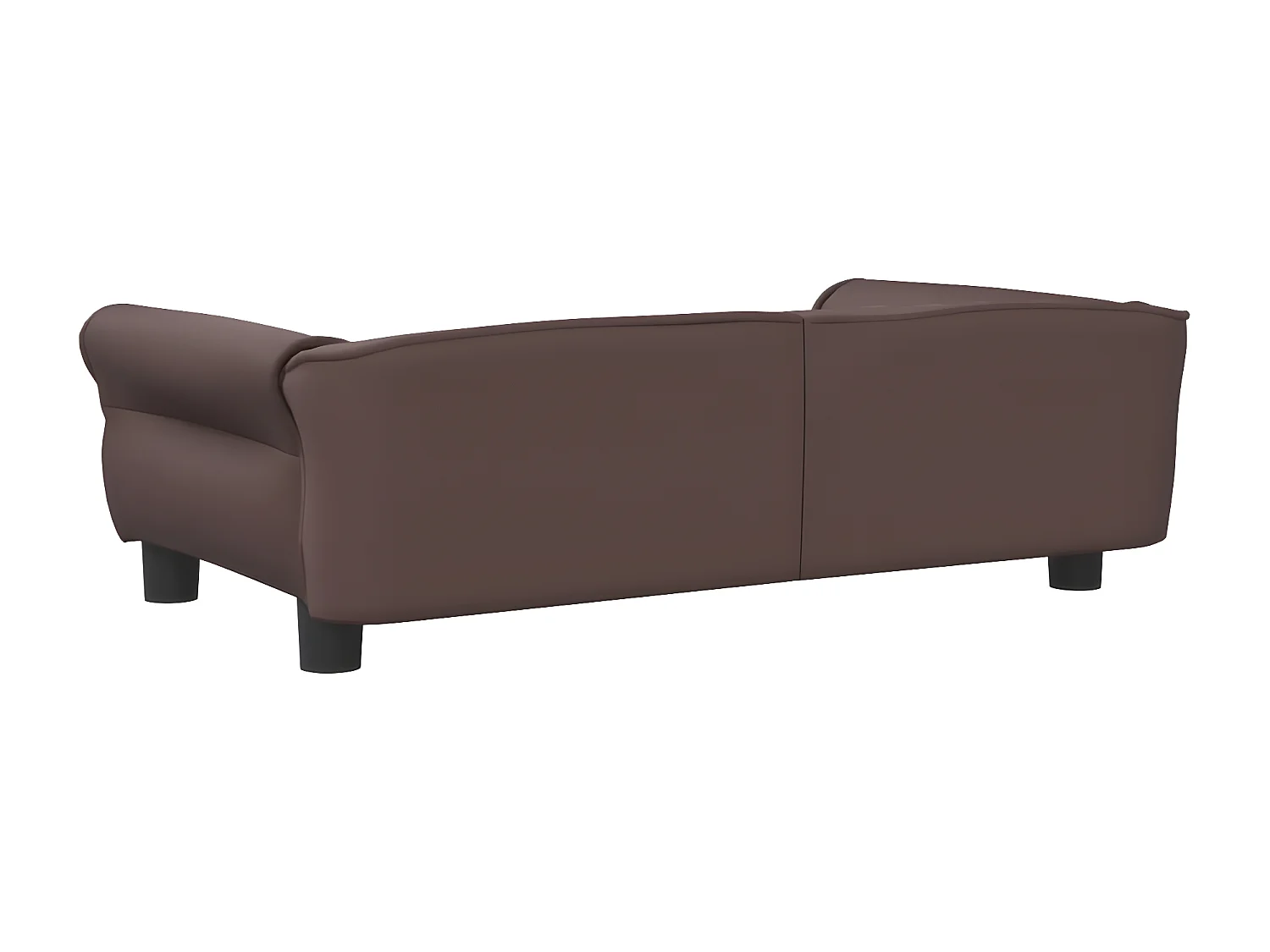 Cama para perros de cuero sintético marrón 95x55x30 cm ES601172