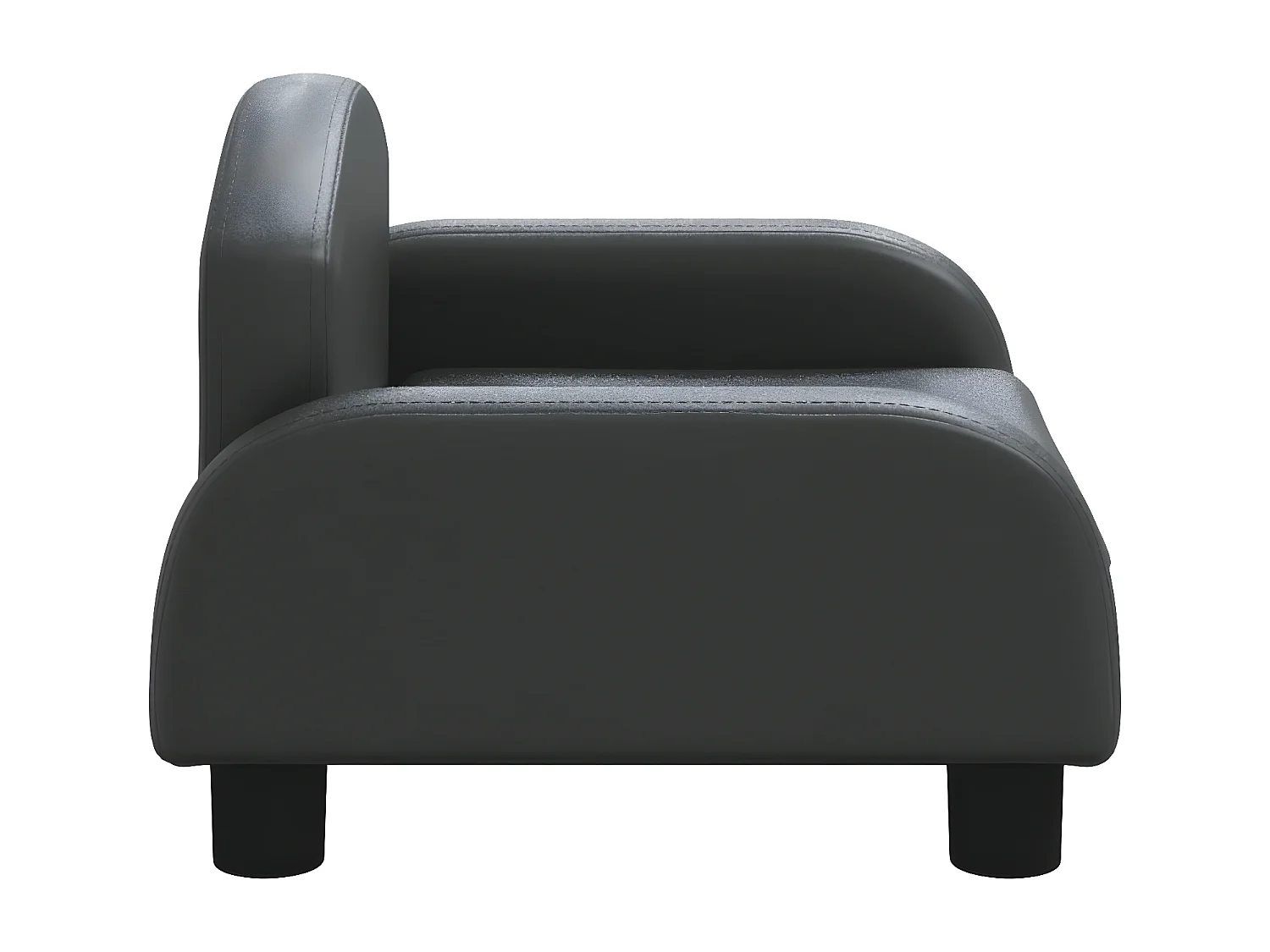 Cama para cães 50x40x30 cm couro artificial preto PT130043