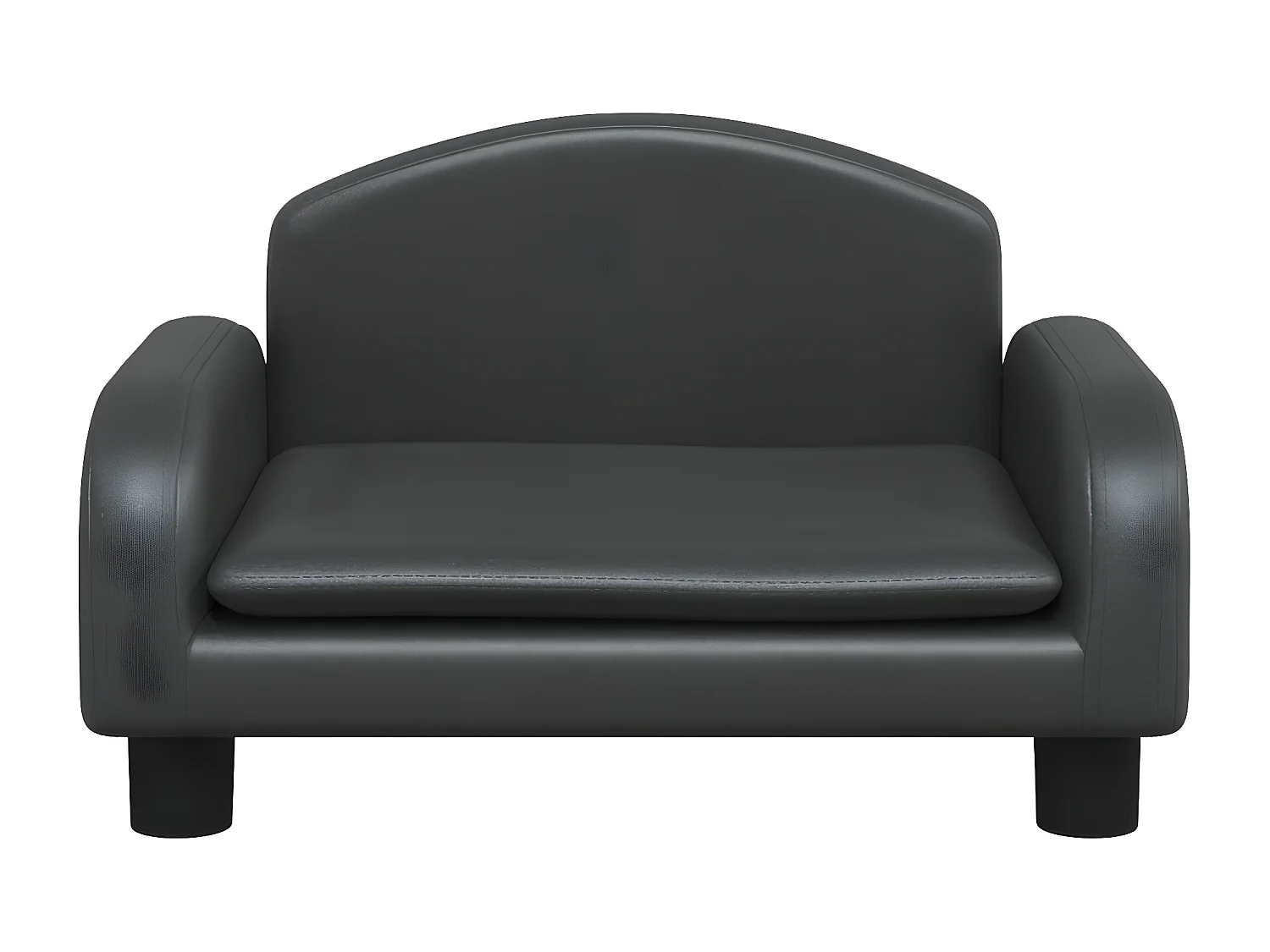 Cama para cães 50x40x30 cm couro artificial preto PT130043