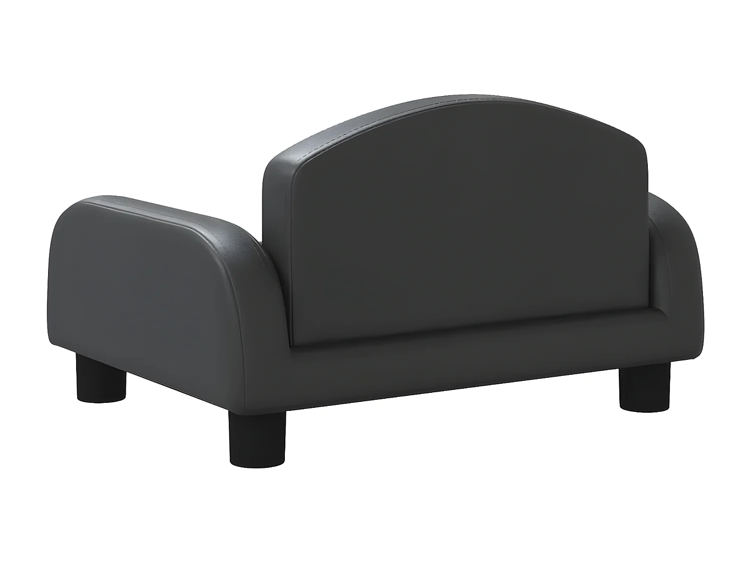 Cama para cães 50x40x30 cm couro artificial preto PT130043