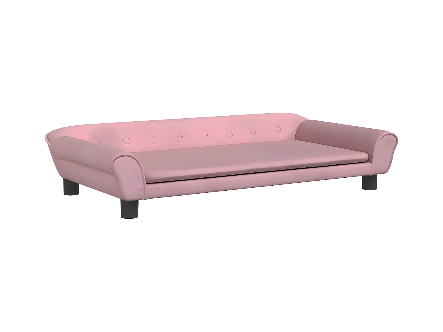 Canapé pour chien rose 100x50x21 cm velours RG3Q25804
