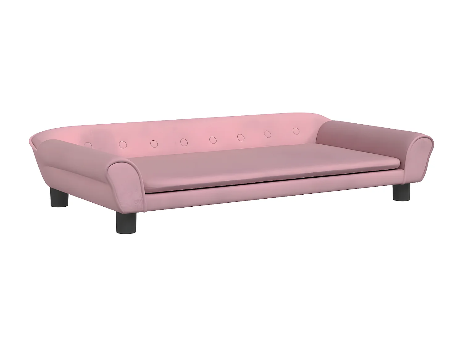 Canapé pour chien rose 100x50x21 cm velours RG3Q25804