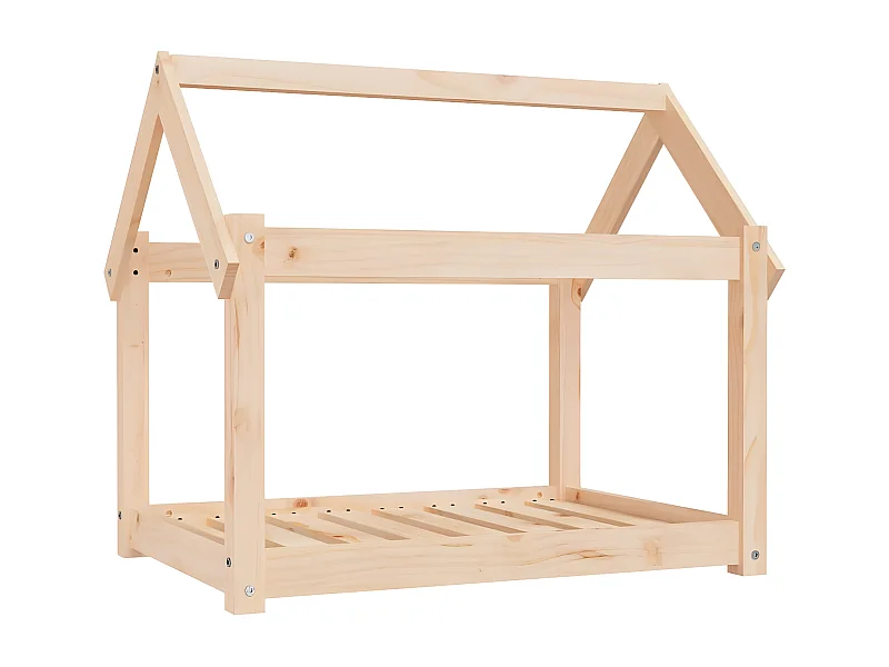 Cama para cães 81x60x70 cm madeira de pinho maciça PT413512