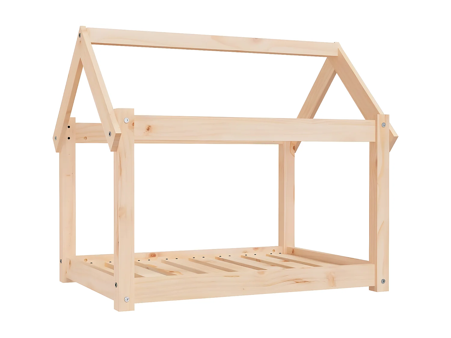 Cama para cães 81x60x70 cm madeira de pinho maciça PT413512