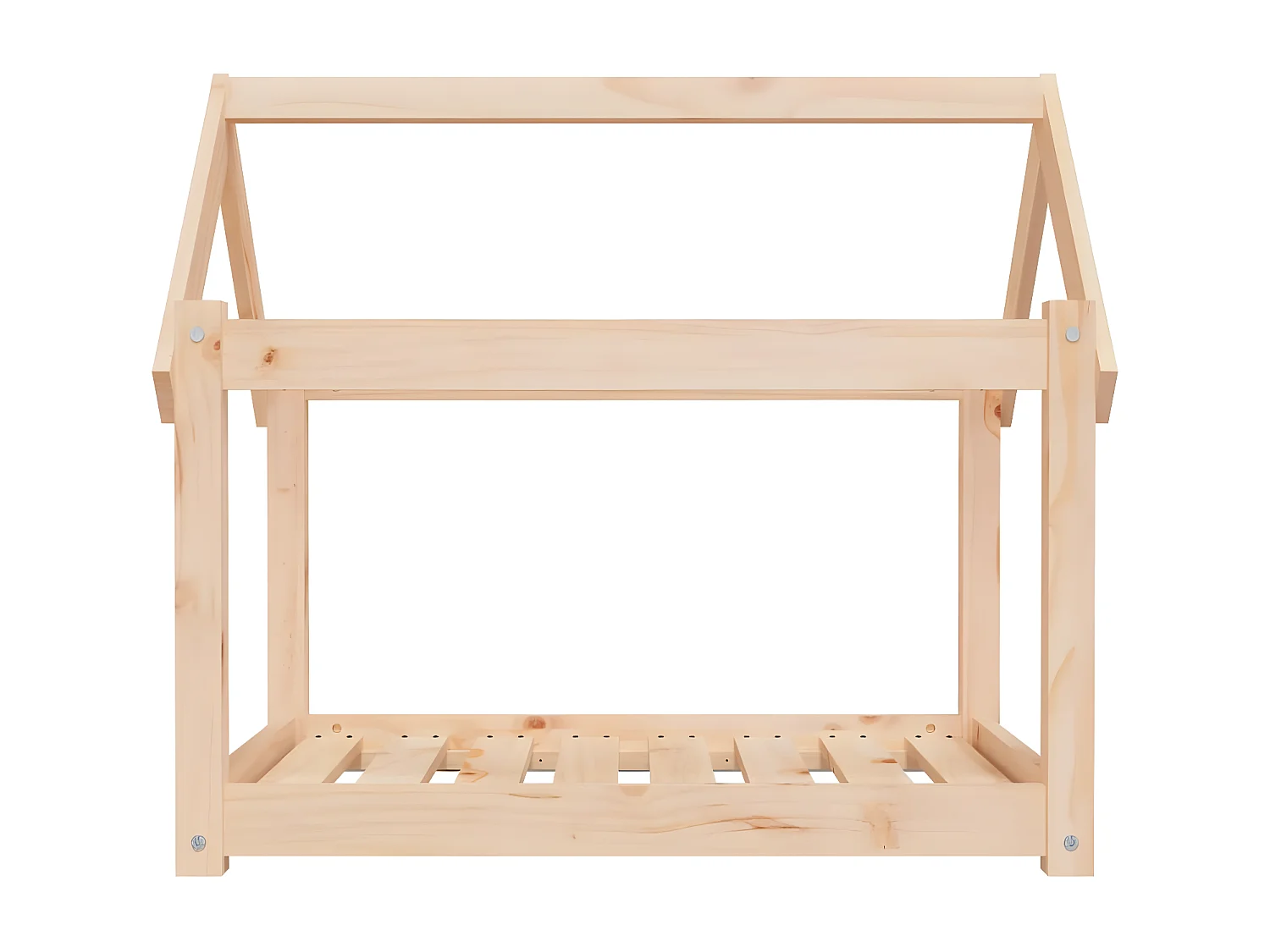 Cama para cães 81x60x70 cm madeira de pinho maciça PT413512