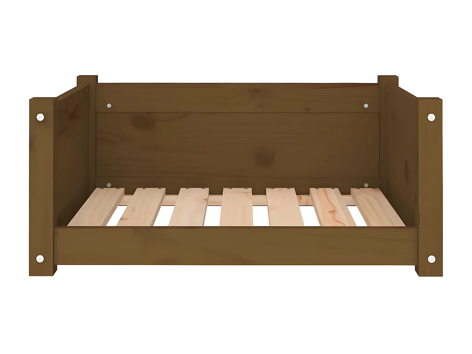 Canapé pour chien Marron miel 65,5x50,5x28 cm Bois de pin solide RG3Q86312