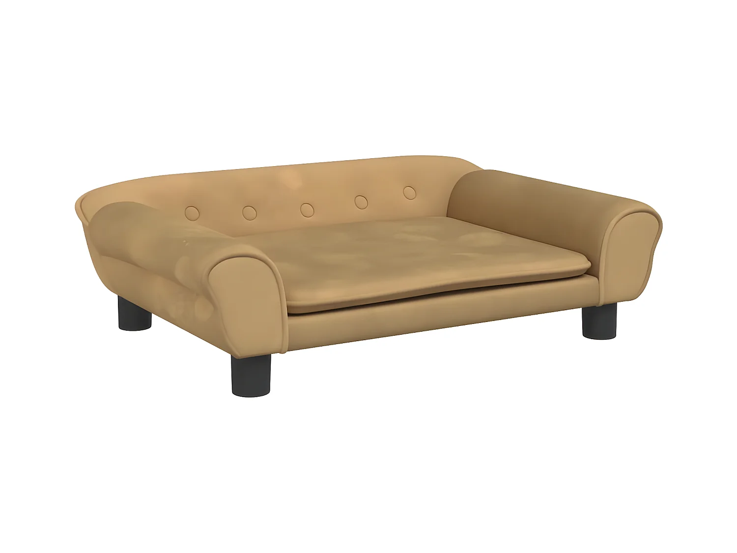 Canapé pour chien marron 70x48x22 cm velours RG3Q16699