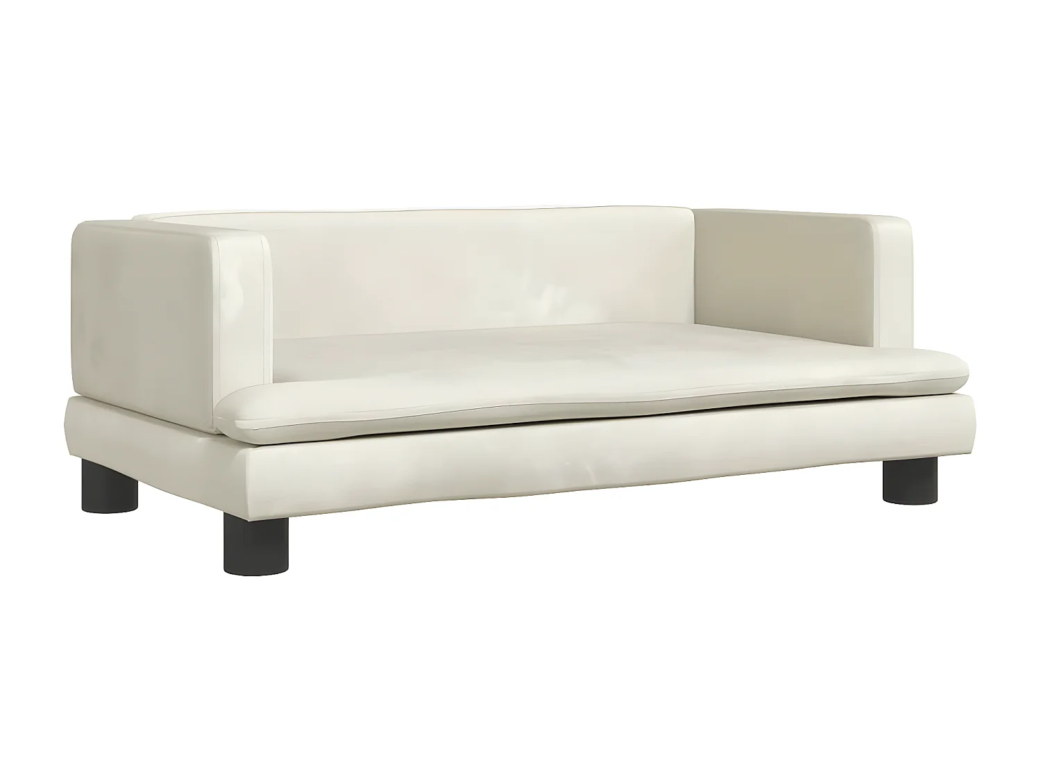 Cama para perros de terciopelo crema 80x45x30 cm ES150640