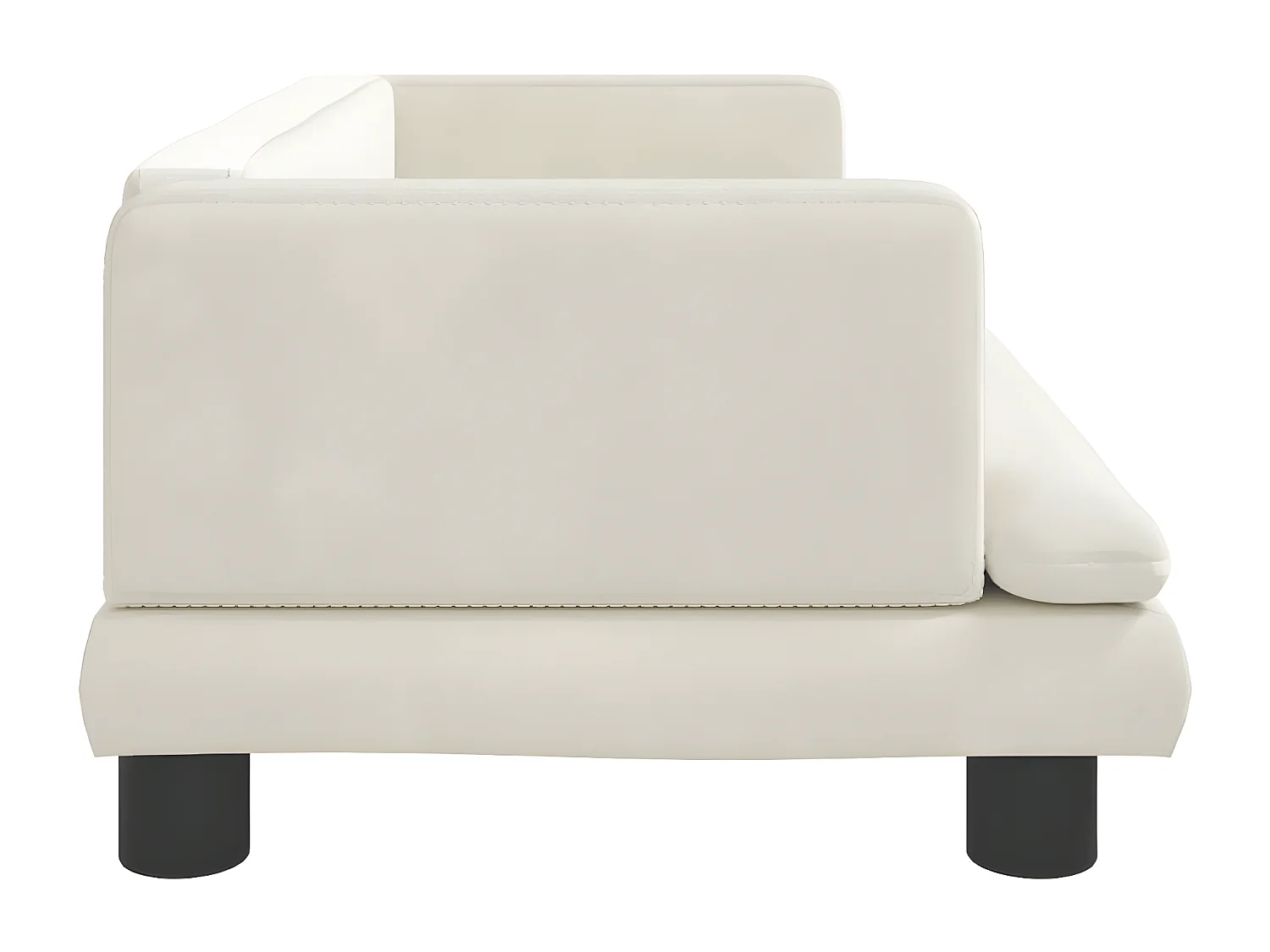 Cama para perros de terciopelo crema 80x45x30 cm ES150640