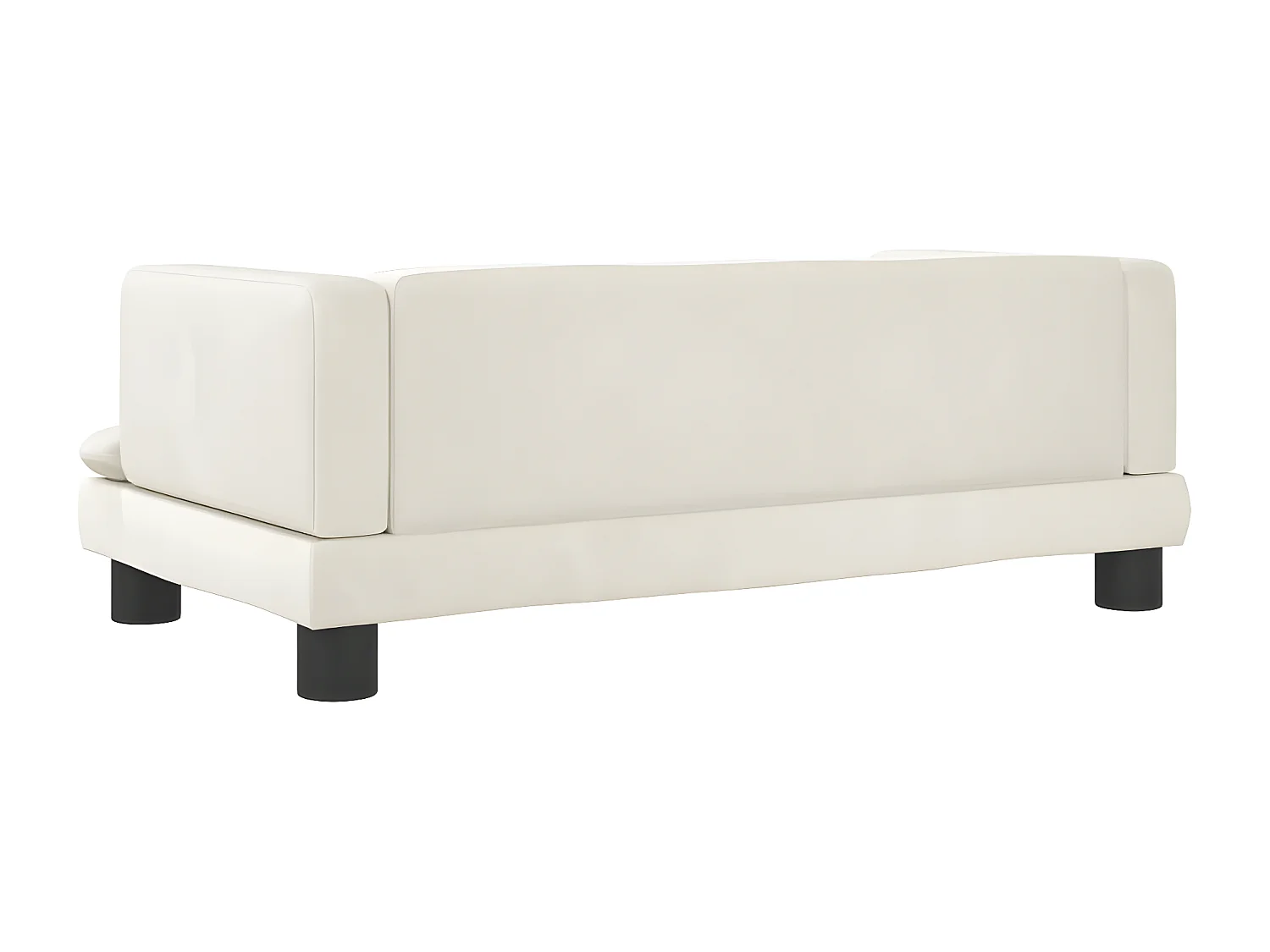 Cama para perros de terciopelo crema 80x45x30 cm ES150640