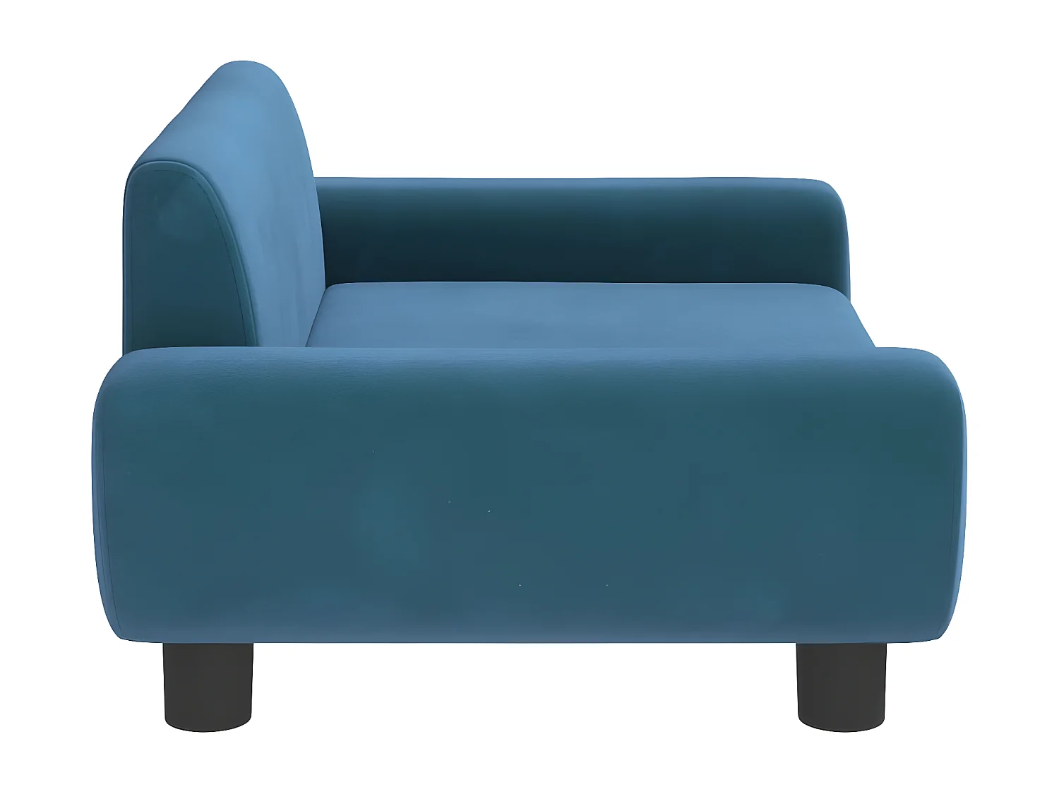 Cama para perros de terciopelo azul 70x45x33 cm ES317127