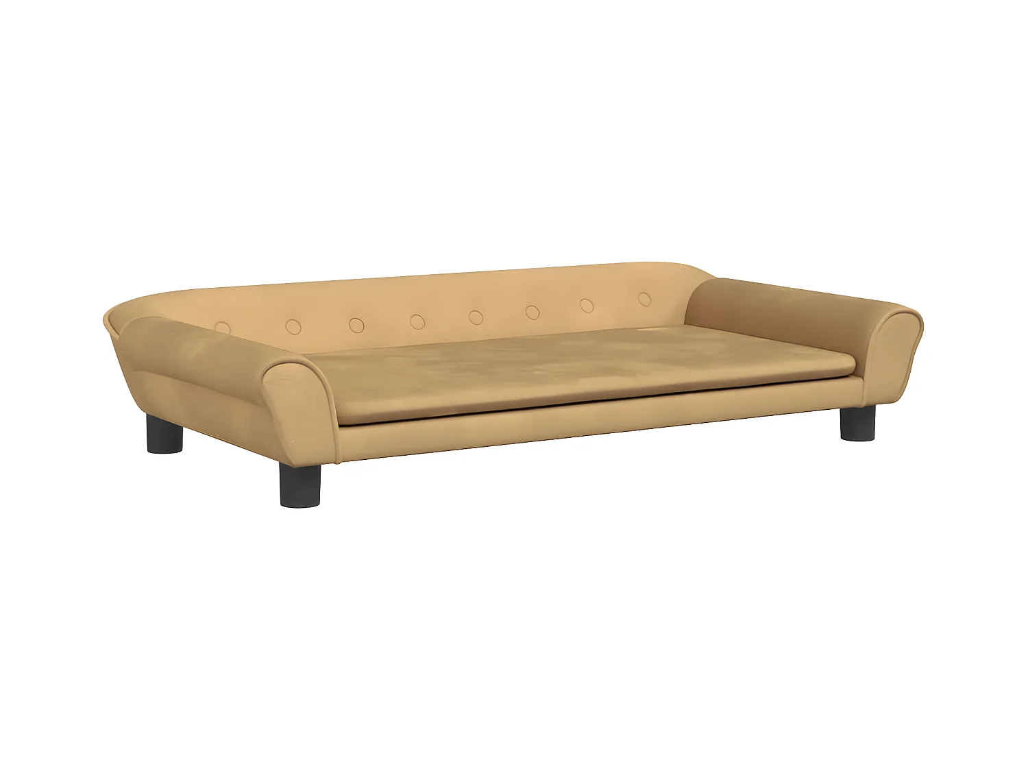Canapé pour chien marron 100x50x21 cm velours RG3Q64886