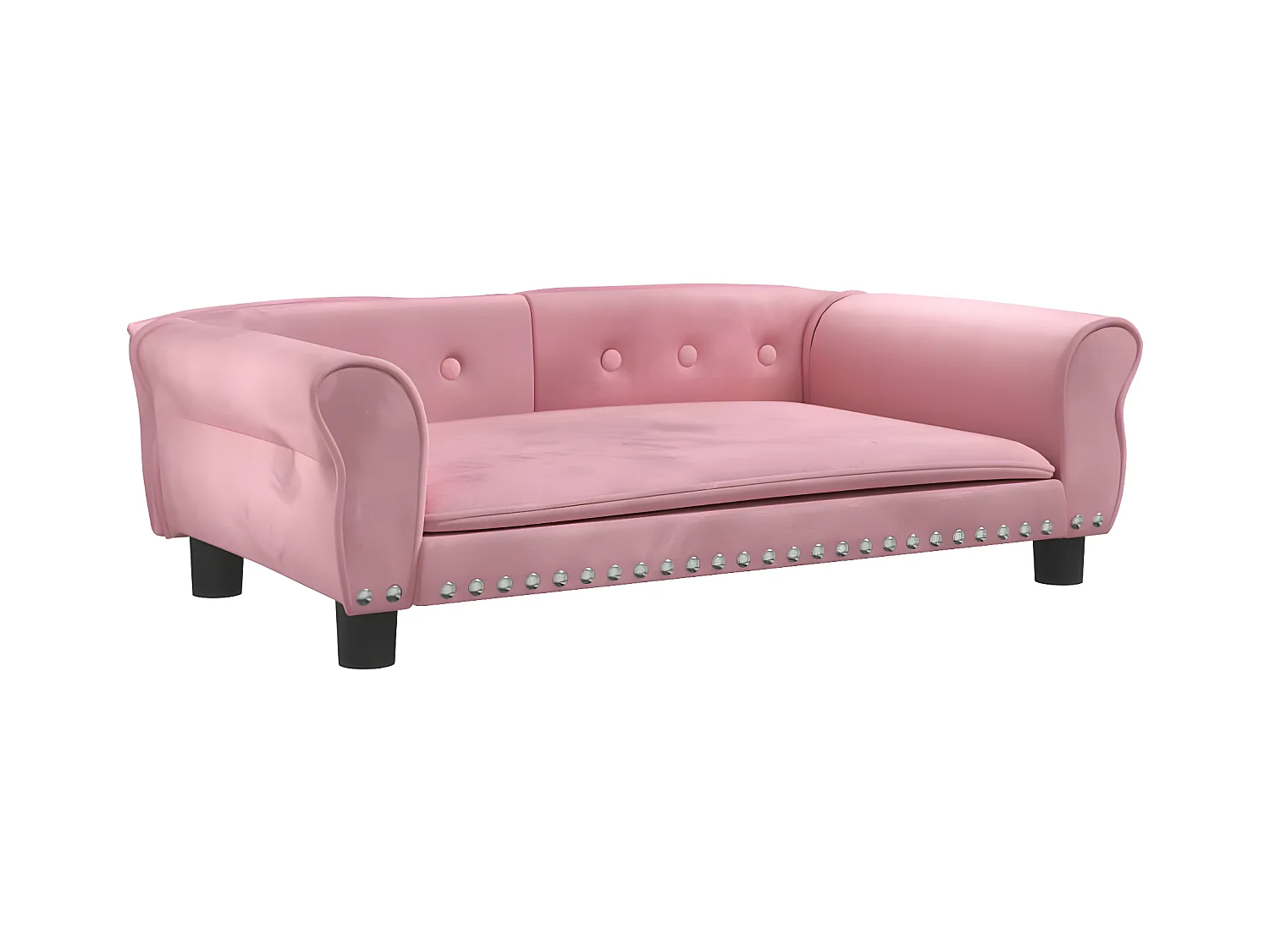 Canapé pour chien rose 95x55x30 cm velours RG3Q71342