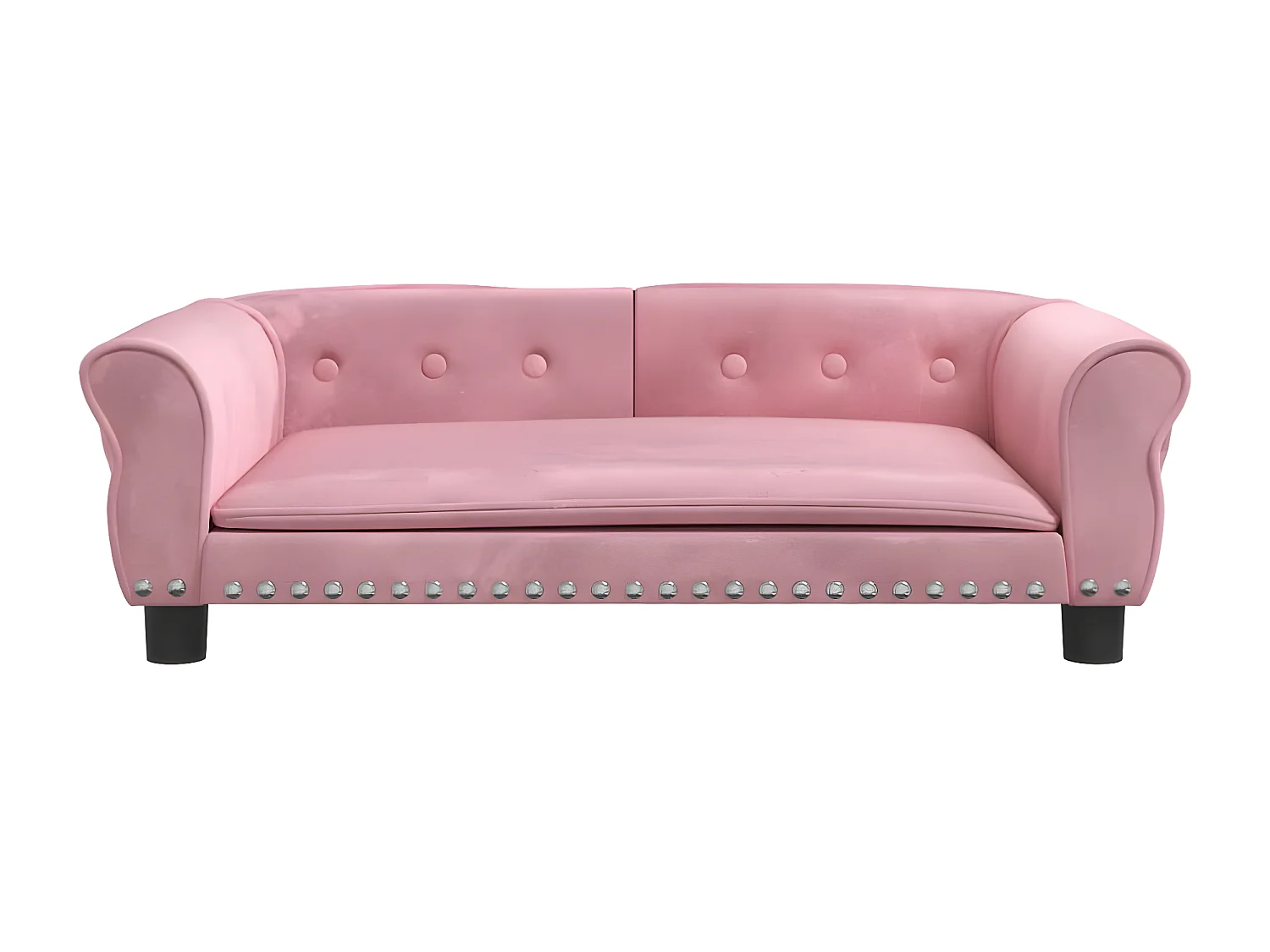 Canapé pour chien rose 95x55x30 cm velours RG3Q71342