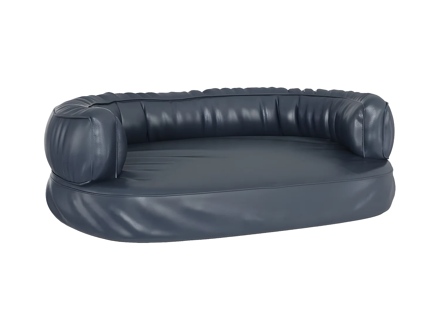 Canapé pour chien ergonomique Mousse Bleu foncé 60x42cm Similicuir RG3Q38751