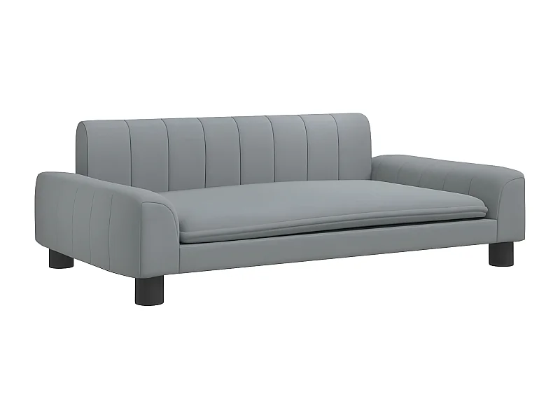 Cama para cães 90x53x30 cm tecido cinzento-claro PT414140