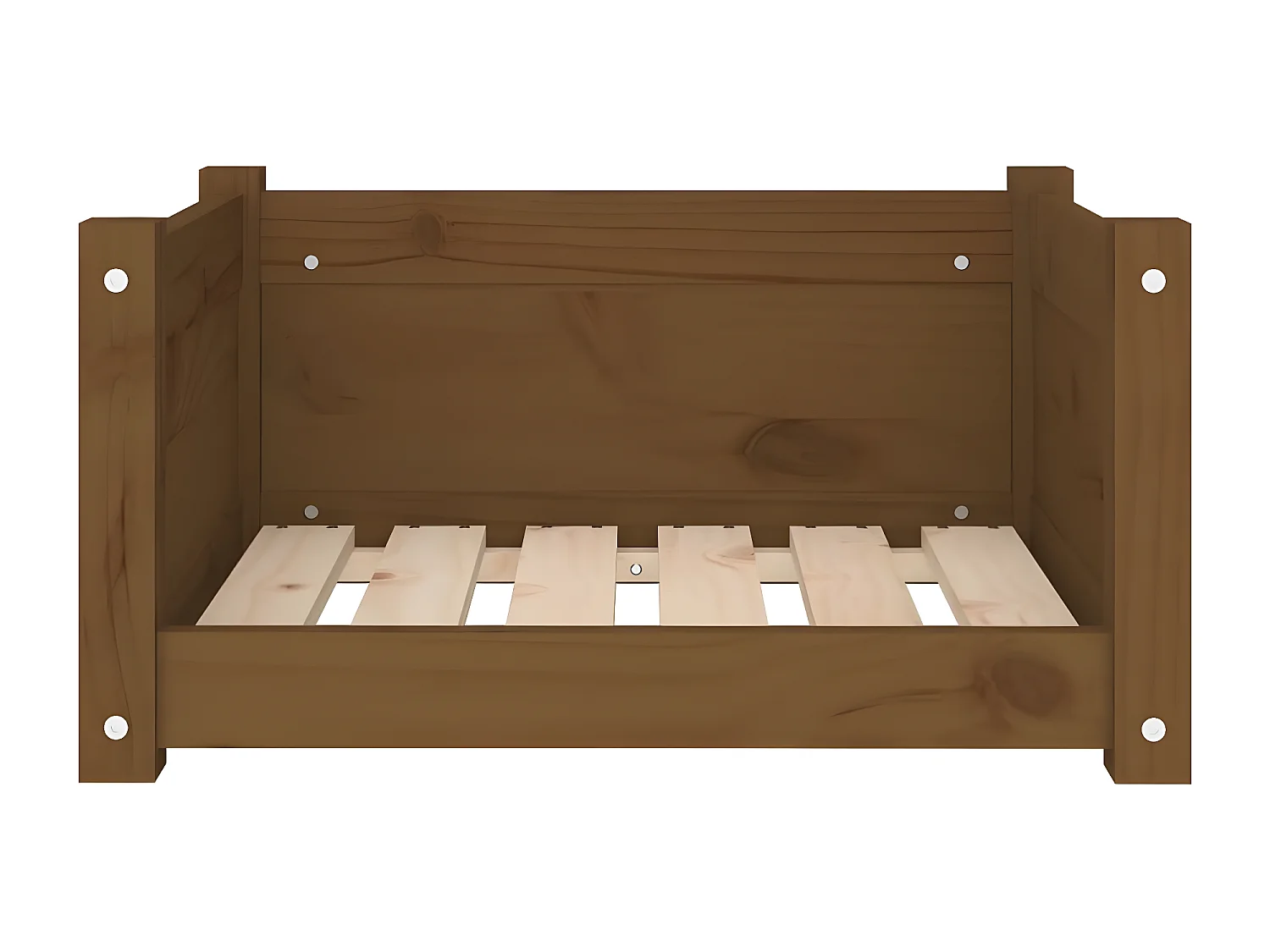 Cama p/ cães 55,5x45,5x28 cm madeira pinho maciça castanho mel PT901944