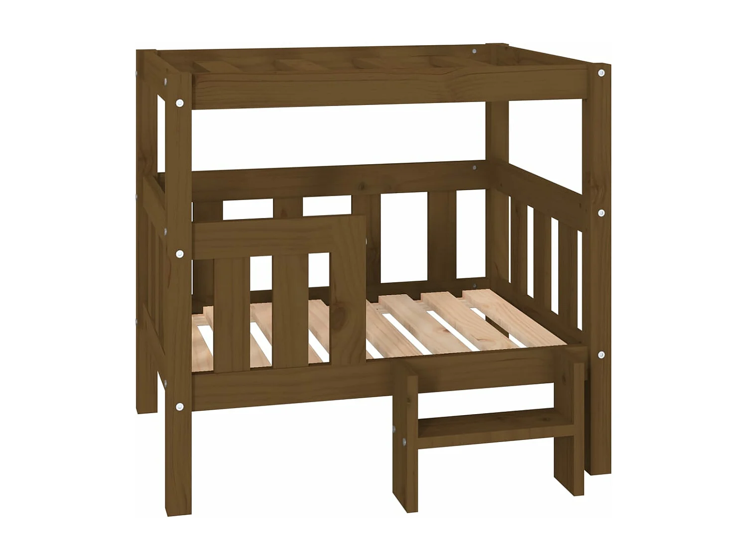 Cama para cães 75,5x63,5x70 cm pinho maciço castanho mel PT827500