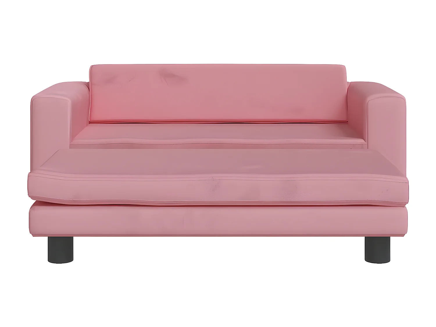 Cama para perros con extensión terciopelo rosa 100x50x30 cm ES128590